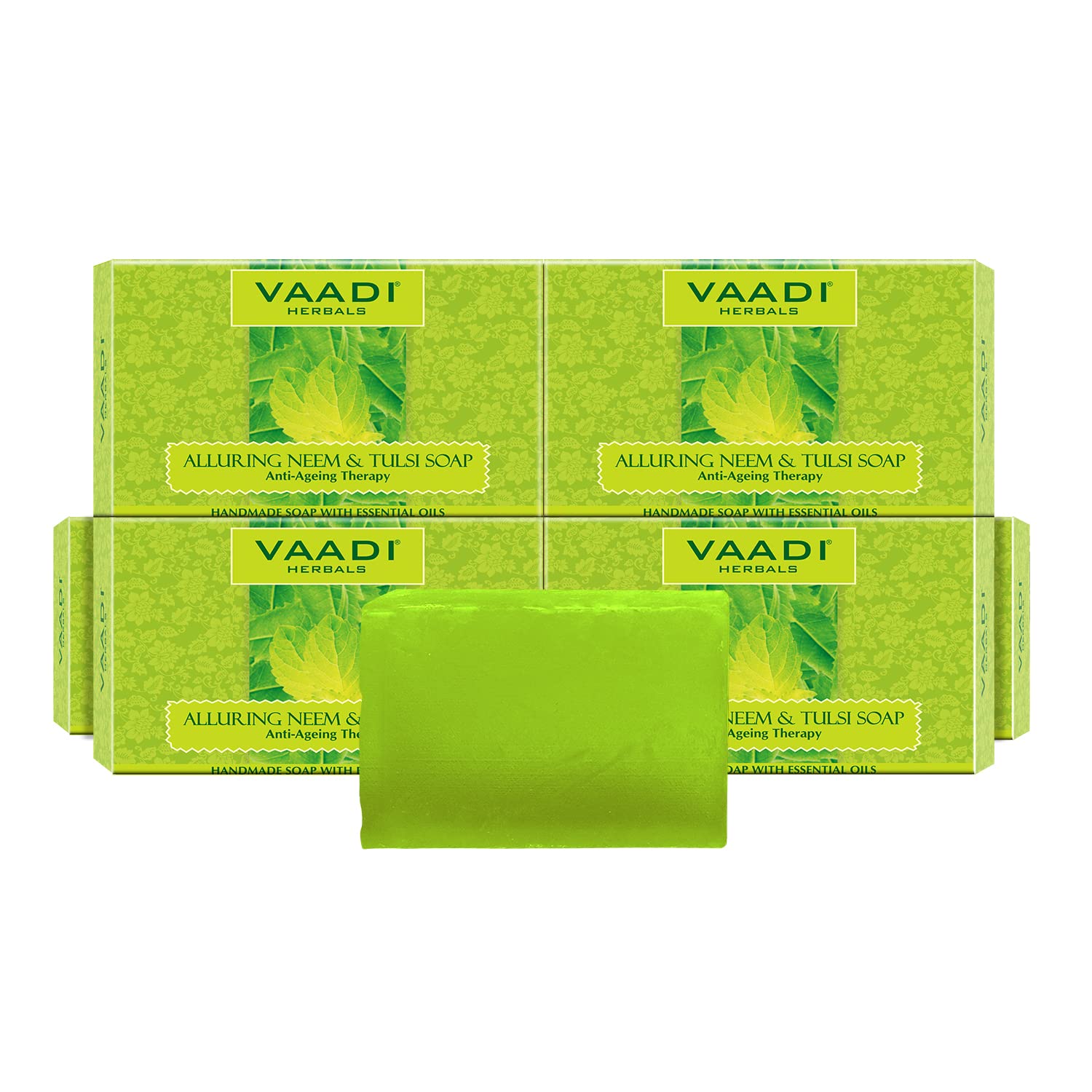 Vaadi Herbals Neem Tulsi Soap, 75 g, Pack of