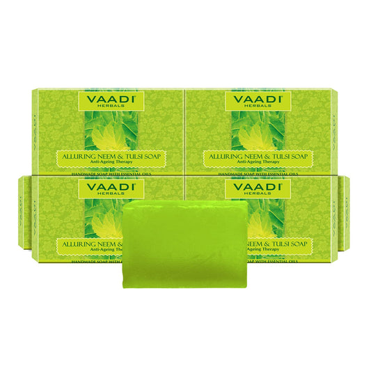 Vaadi Herbals Neem Tulsi Soap, 75 g, Pack of