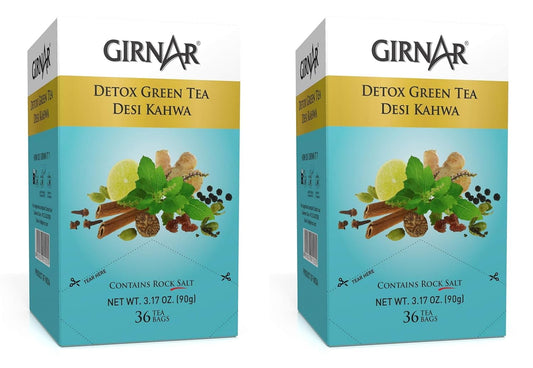 Girnar Green Tea Desi Kahwa: 36 Teabags, Pack of