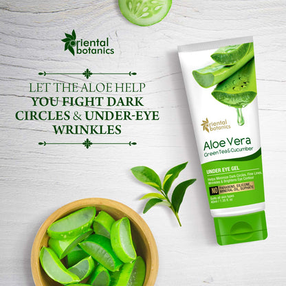Oriental Botanics Under Eye Gel: Aloe Vera, Green Tea & Cucumber, 40 ml