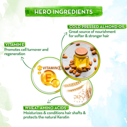Mamaearth Almond Shampoo: Cold Pressed Almond Oil & Vitamin E, 250 ml