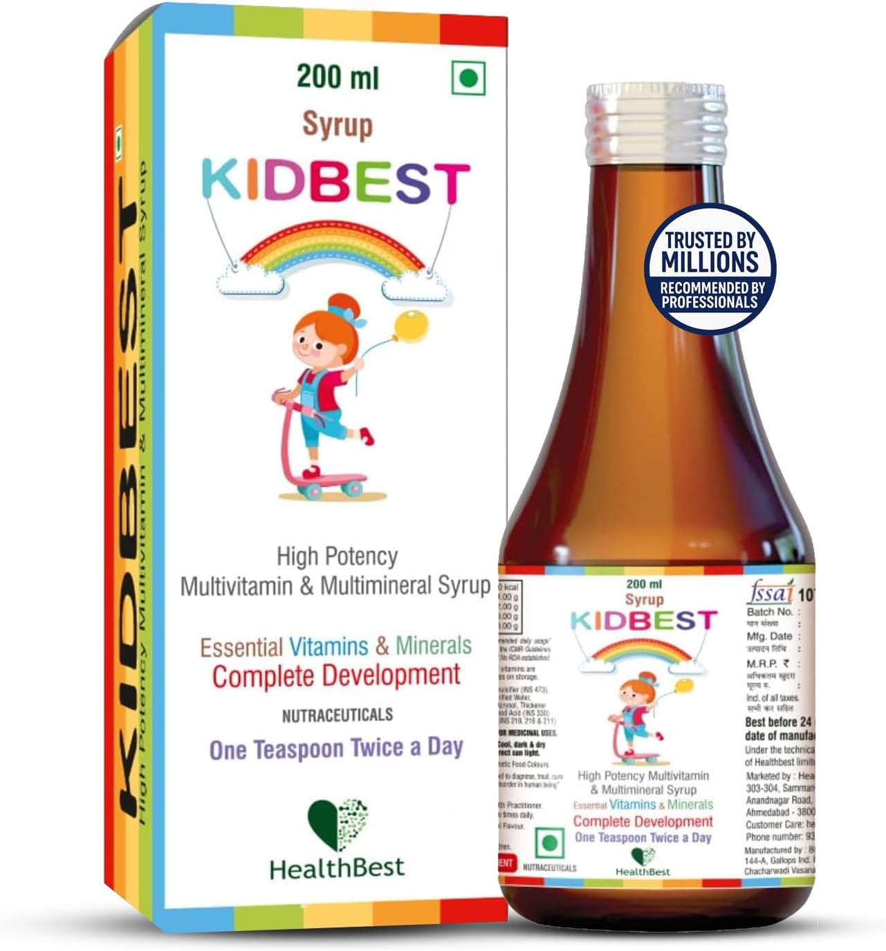 Kidbest Multivitamin Syfor Kids (3-13 Years):