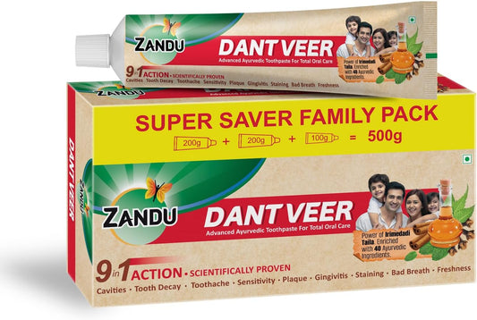 Zandu Dantveer Ayurvedic Toothpaste, 500
