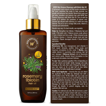 WOW Rosemary Biotin Hair Oil: 6.8 oz