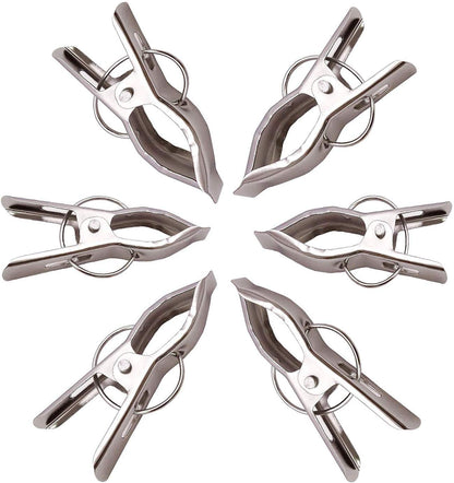 iKonbi Stainless Steel Multipurpose/Cloth Clip/Cloth Pegs/Laundry/Home Pack of 12