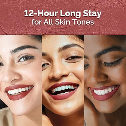 Mamaearth Moisture Matte Longstay Mini Lipstick: 01 Carnation Nude, 0.7 g