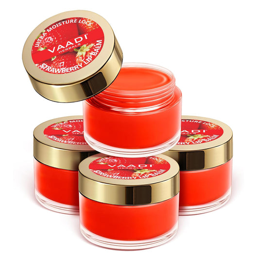 Vaadi Herbals Lip Balm – Strawberry & Honey, 10 g, Pack of