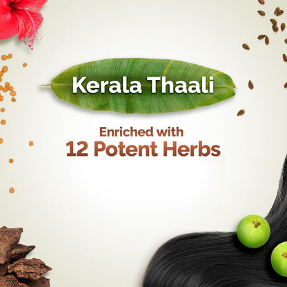 Mamaearth Kerala Thaali HairOil with Hibiscus, Bhringraj, Methi Dana & Amla for Thick & Long Hair 150 ml