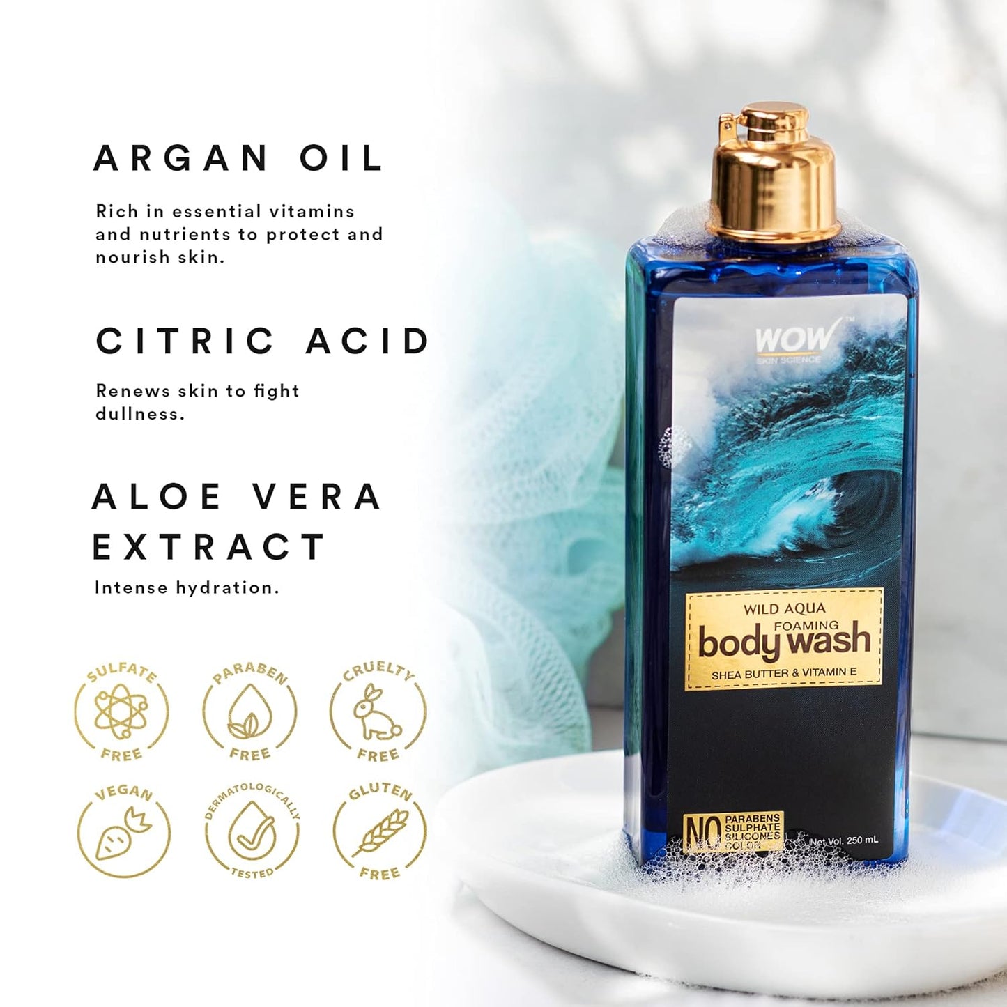 WOW Wild Aqua Foaming Body Wash: 250 ml