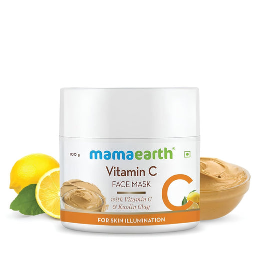 Mamaearth Vitamin C Face Mask – Organic Exfoliating Facial Pack with Kaolin Clay: