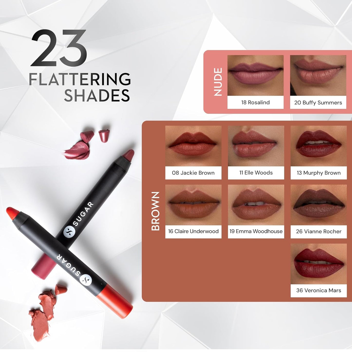 SUGAR Cosmetics Matte As Hell Crayon Lipstick: 24 Rachel Berry (Deep Berry)