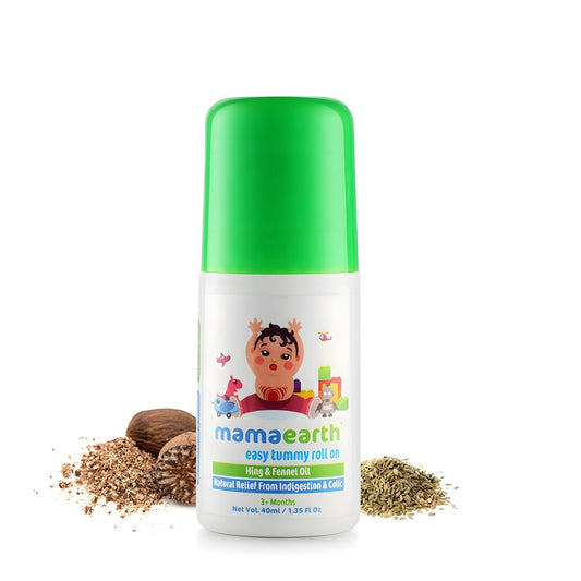Mamaearth Tummy Roll On: Digestion & Colic Relief, Hing & Fennel, 40