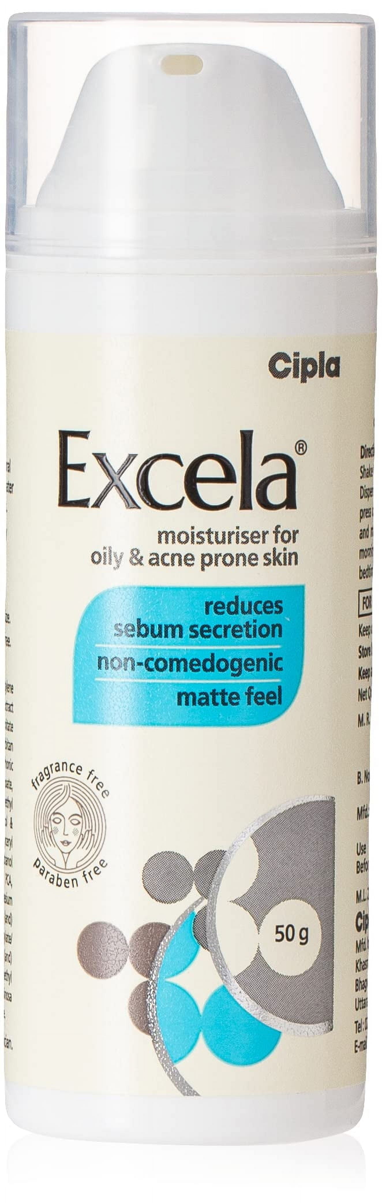 Cipla Excela Moisturiser For Oily & Acne Prone Skin, 50G