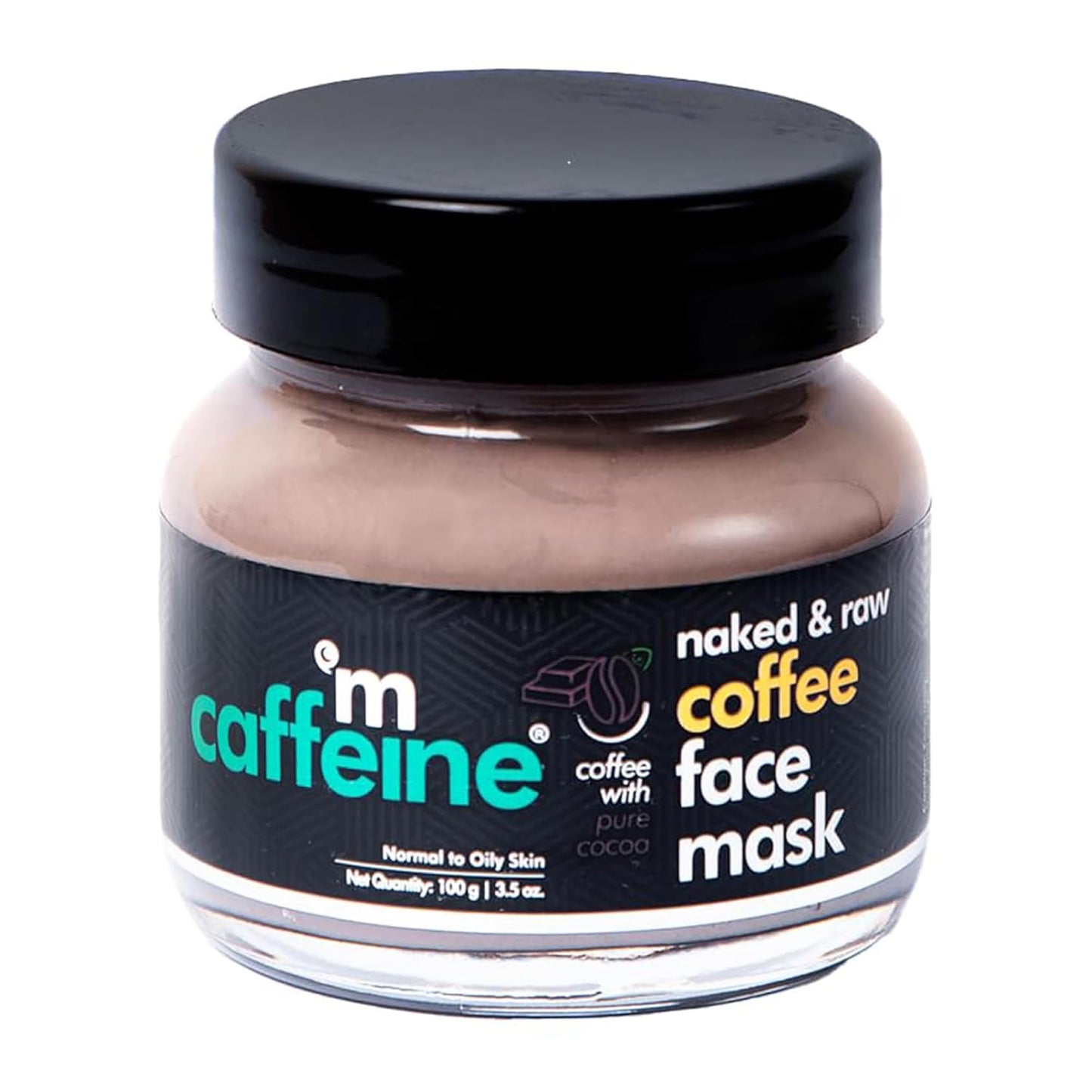 mCaffeine Naked and Raw Coffee FaceMask - Enriched with Pure Arabica Coffee, Argan Oil, an