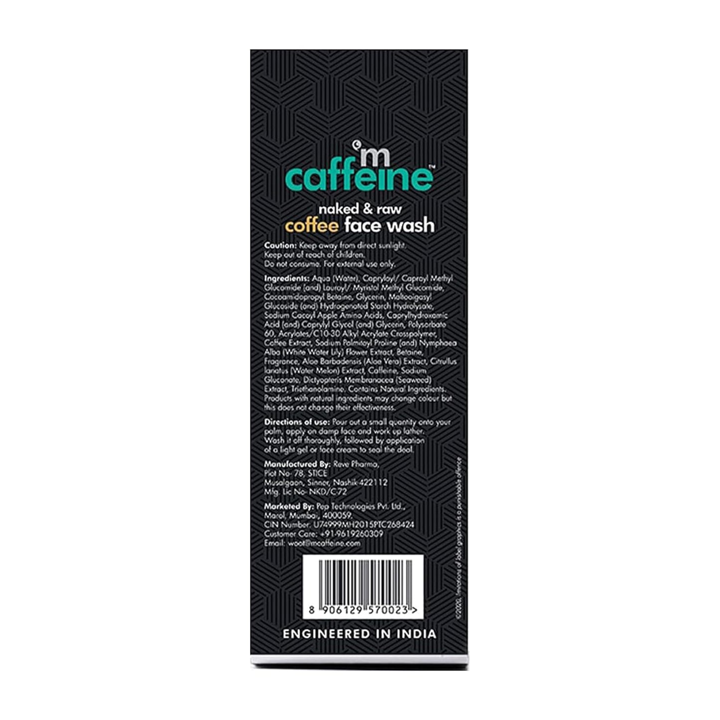 mCaffeine Oil Control Coffee Face Wash: Aloe Vera, 100 ml