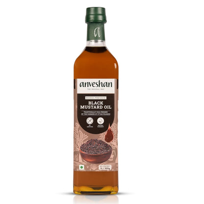 Anveshan Wood Pressed Black Mustard Oil: 1000