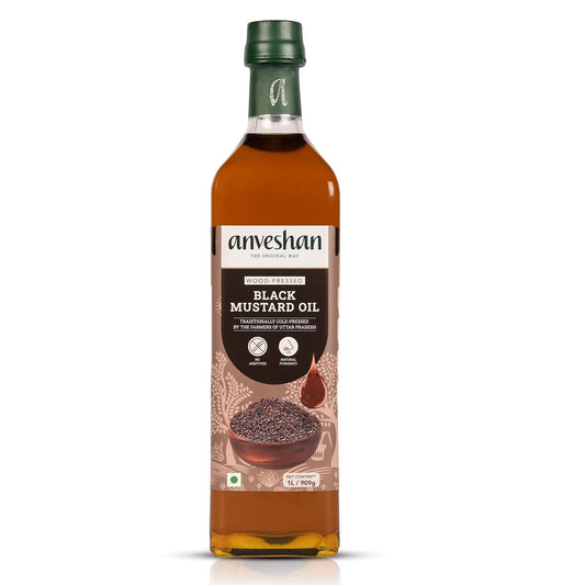 Anveshan Wood Pressed Black Mustard Oil: 1000