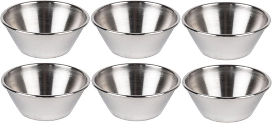 iKonbi Sauce Cup Set – Stainless Steel, 60 ml, 6×6×3.5 cm, Pack of