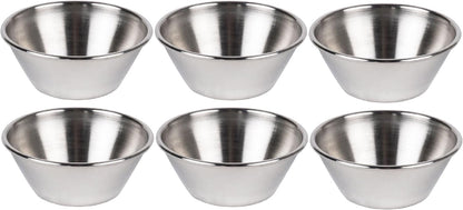 iKonbi Sauce Cup Set Stainless Steel, 45 ml, 6×6×2 cm, Pack of