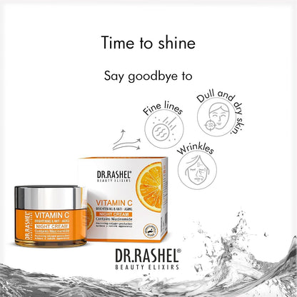 DR RASHEL Vitamin C Night Cream: Vitamin C & Collagen, 50 g