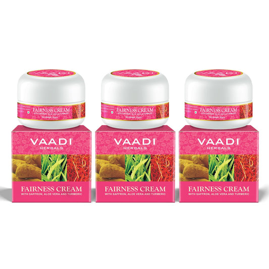 Vaadi Herbals Fairness Cream – Saffron, Aloe Vera & Turmeric, 30 g, Pack of