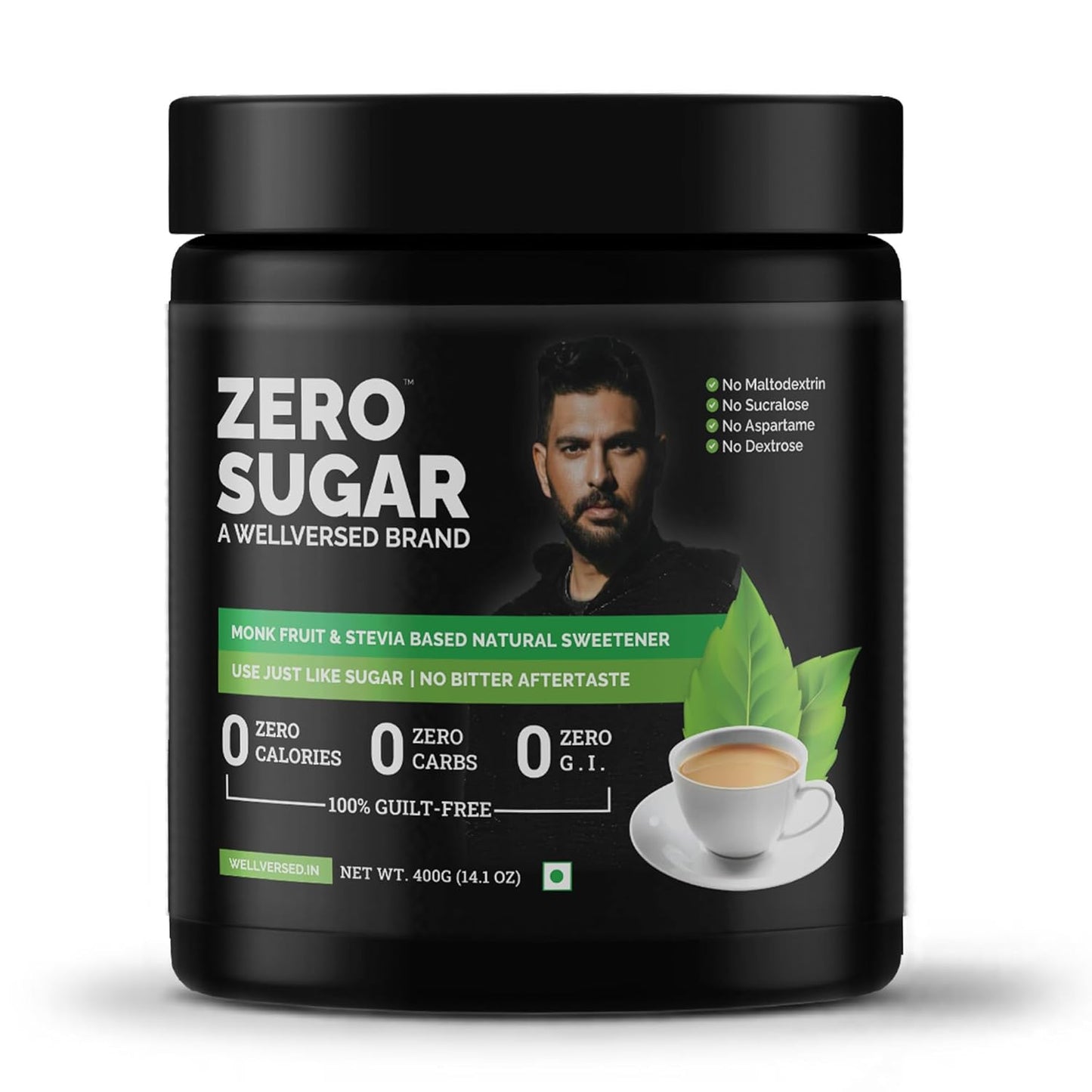 Wellversed Zero Sugar: 400g, Stevia & Monk Fruit