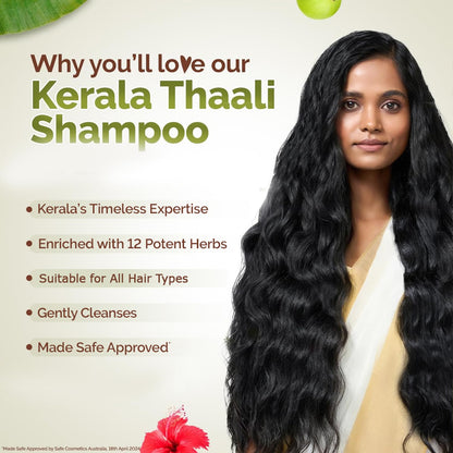 Mamaearth Kerala Thaali Shampoo Hibiscus, Shikakai, Amla & Flax Seeds, 250 ml