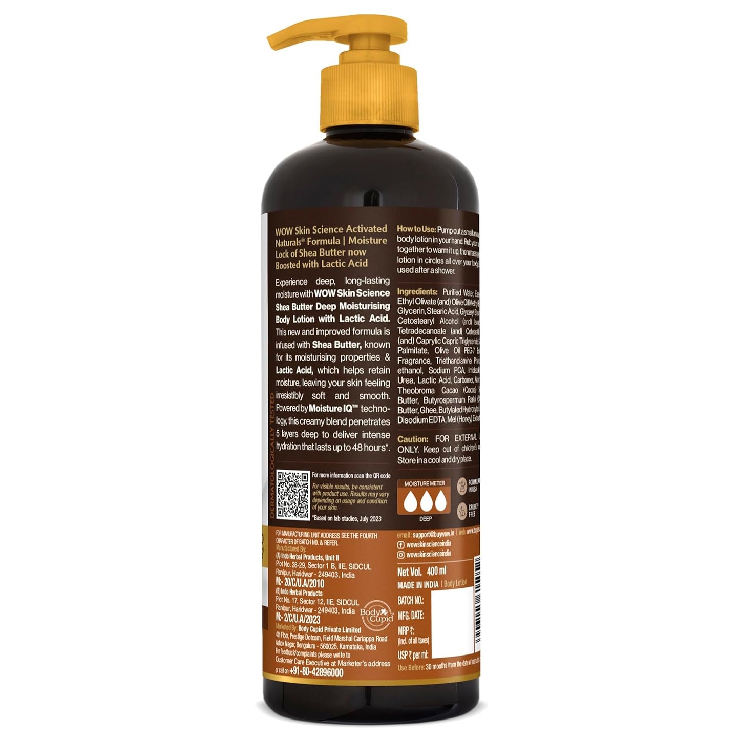 WOW Shea & Cocoa Butter Moisturizing Body Lotion: 300 ml