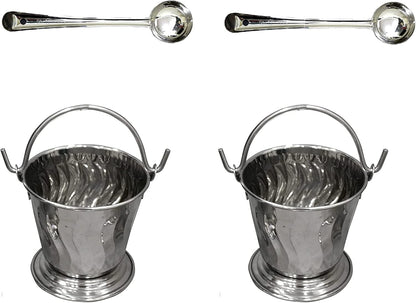 iKonbi Stainless Steel Serving Bucket with Spoodle Classic Serving Set Set of