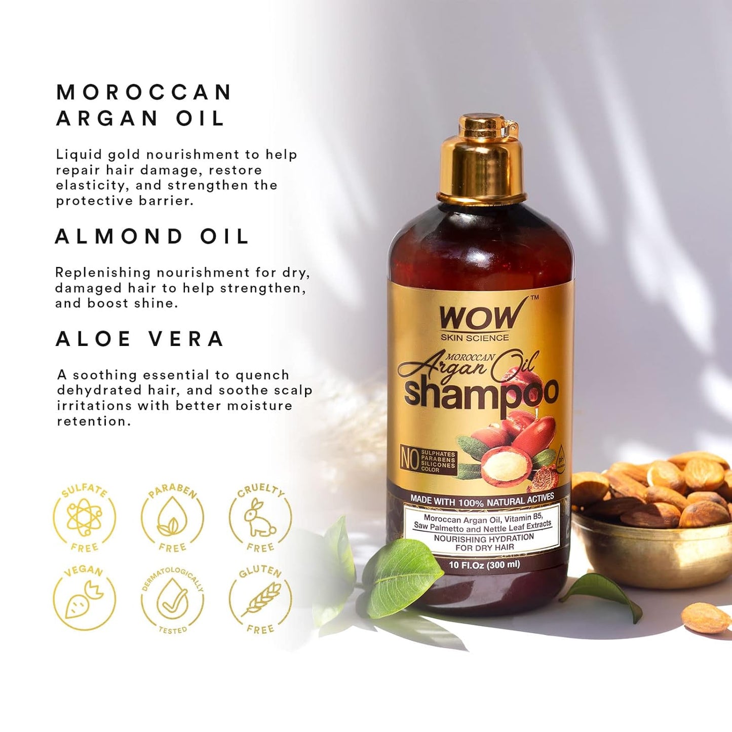 WOW Moroccan Argan Oil Shampoo: 300 ml