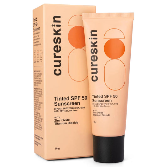 Cureskin Mineral Sunscreen Matte Finish Tinted SPF 50 PA++++ | Broad Spectrum Sun (UVA/UVB