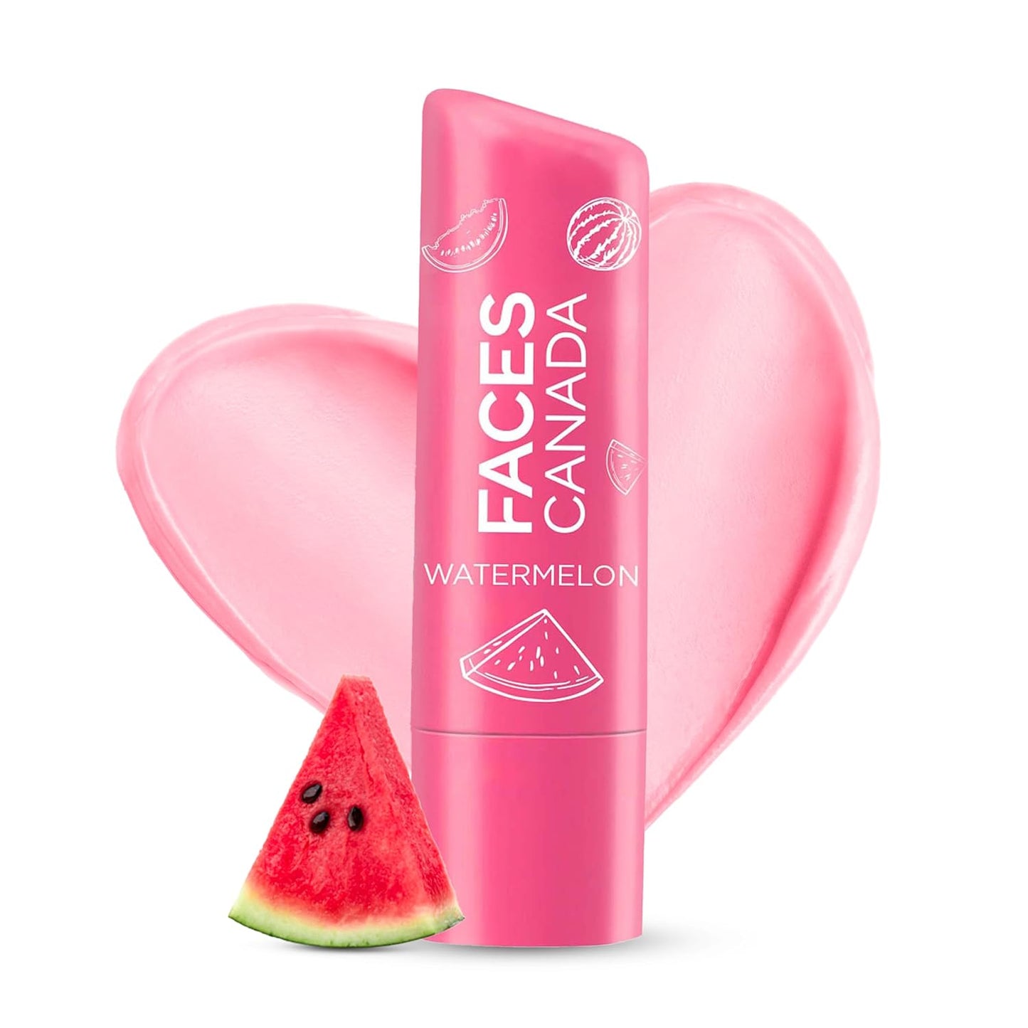 FACESCANADA Color LipBalm - Watermelon 02, 4.5g | Pink Tint | 12HR Moisture | SPF 15 | She
