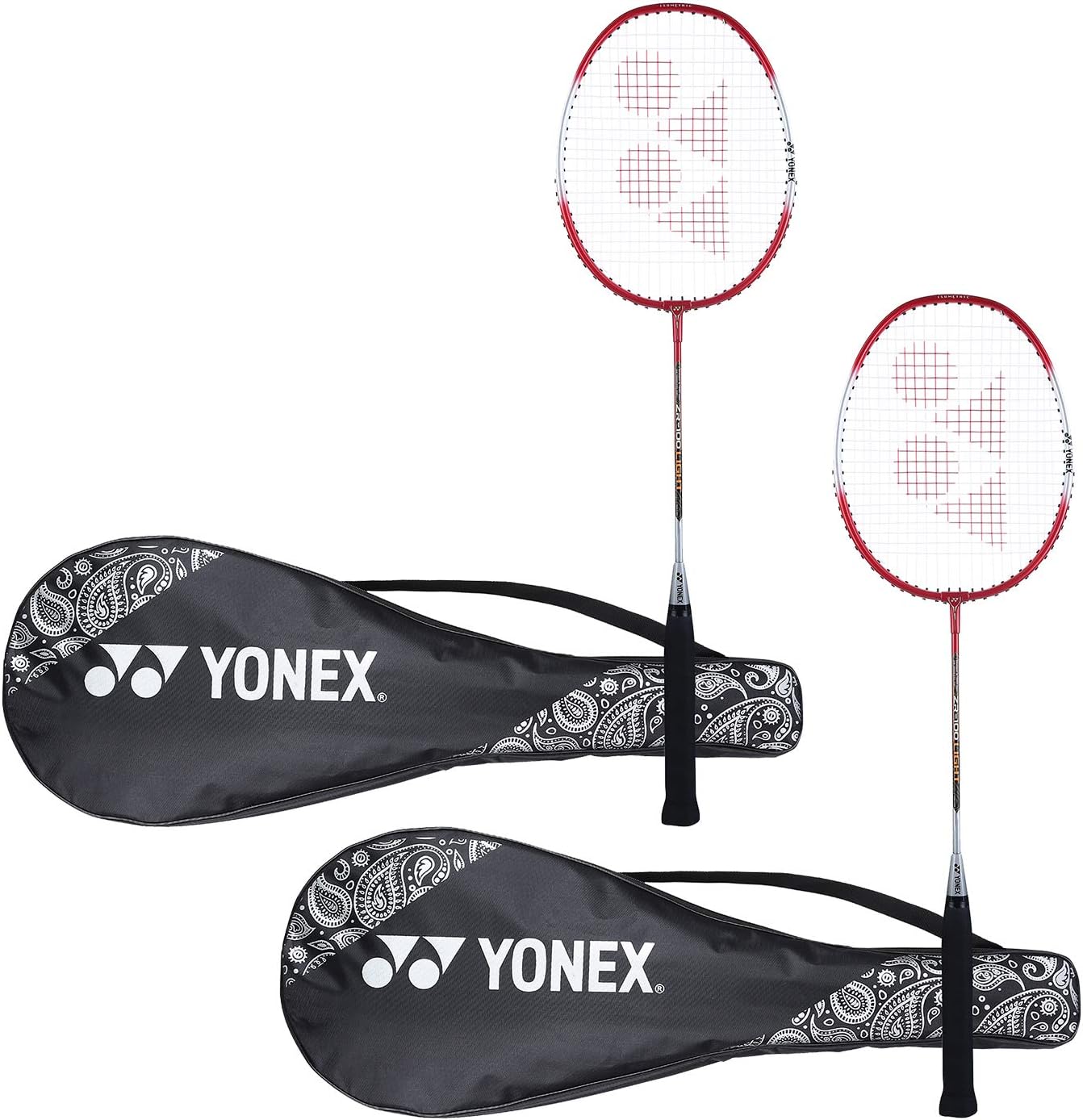 Yonex ZR 100 Light Aluminium Badminton Racquet: Full Cover, Set of 2,