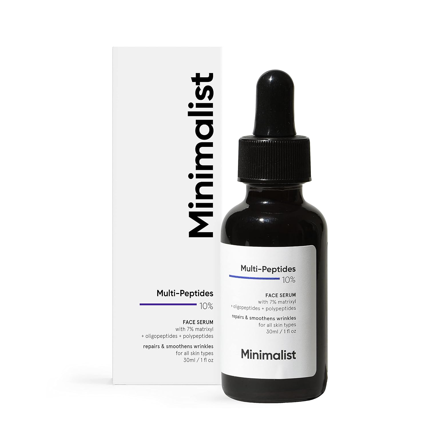 Minimalist Multi Peptide Night FaceSerum for Ageless Younger Skin, 30 ml Collagen Boosting