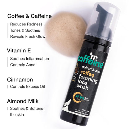 mCaffeine Cappuccino Coffee Face Wash: Anti Acne, 75 ml