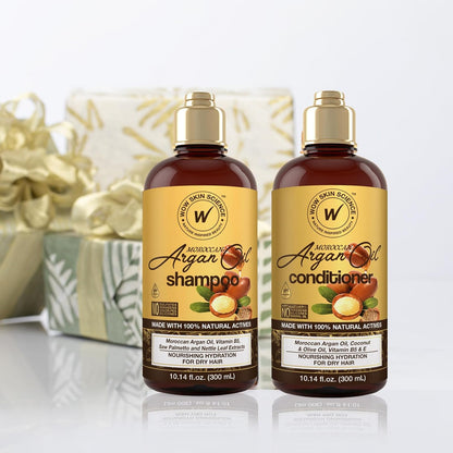WOW Moroccan Argan Oil Shampoo & Conditioner Set: 300 ml each