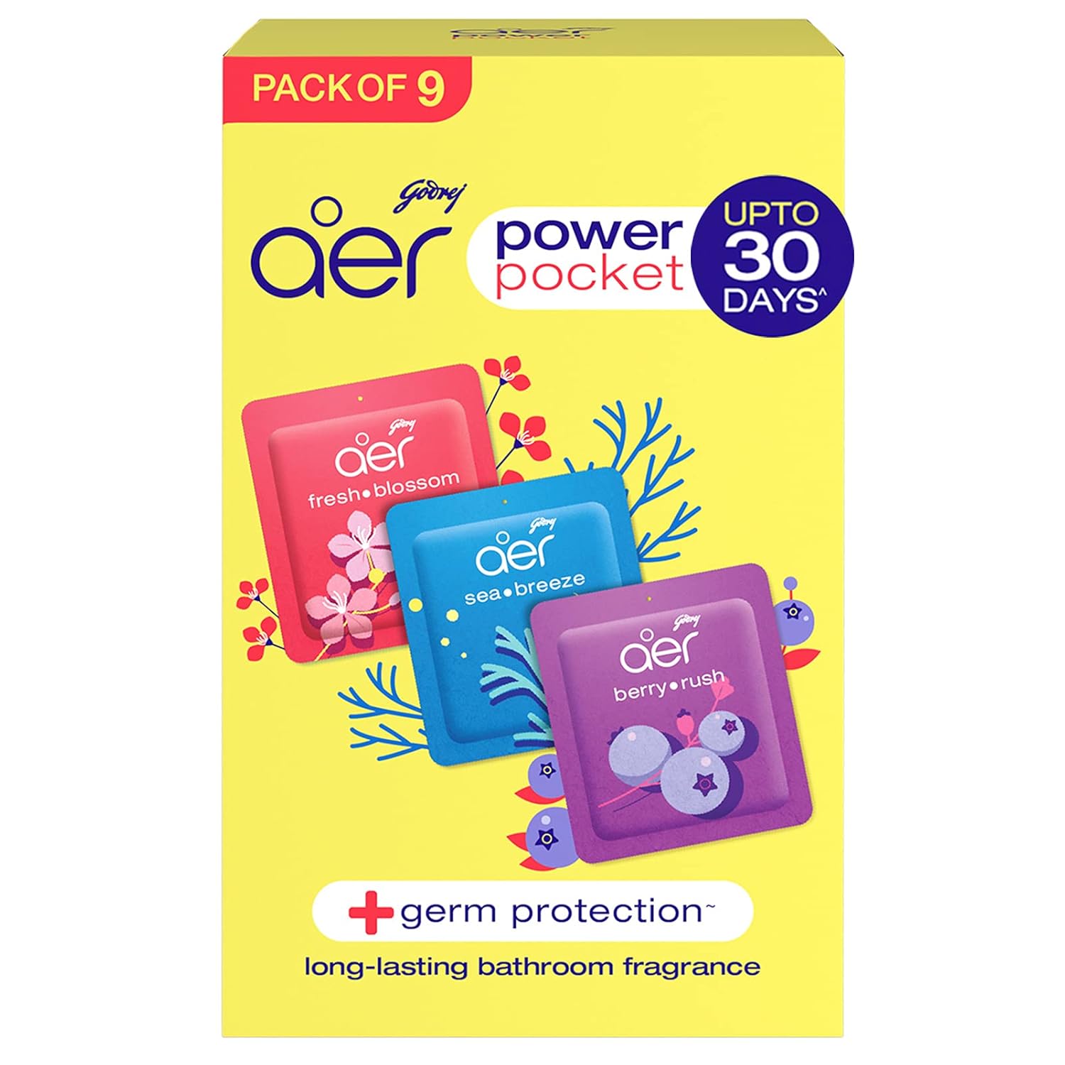 Godrej Aer Power Pocket Bathroom Fragrance - Floral Delight