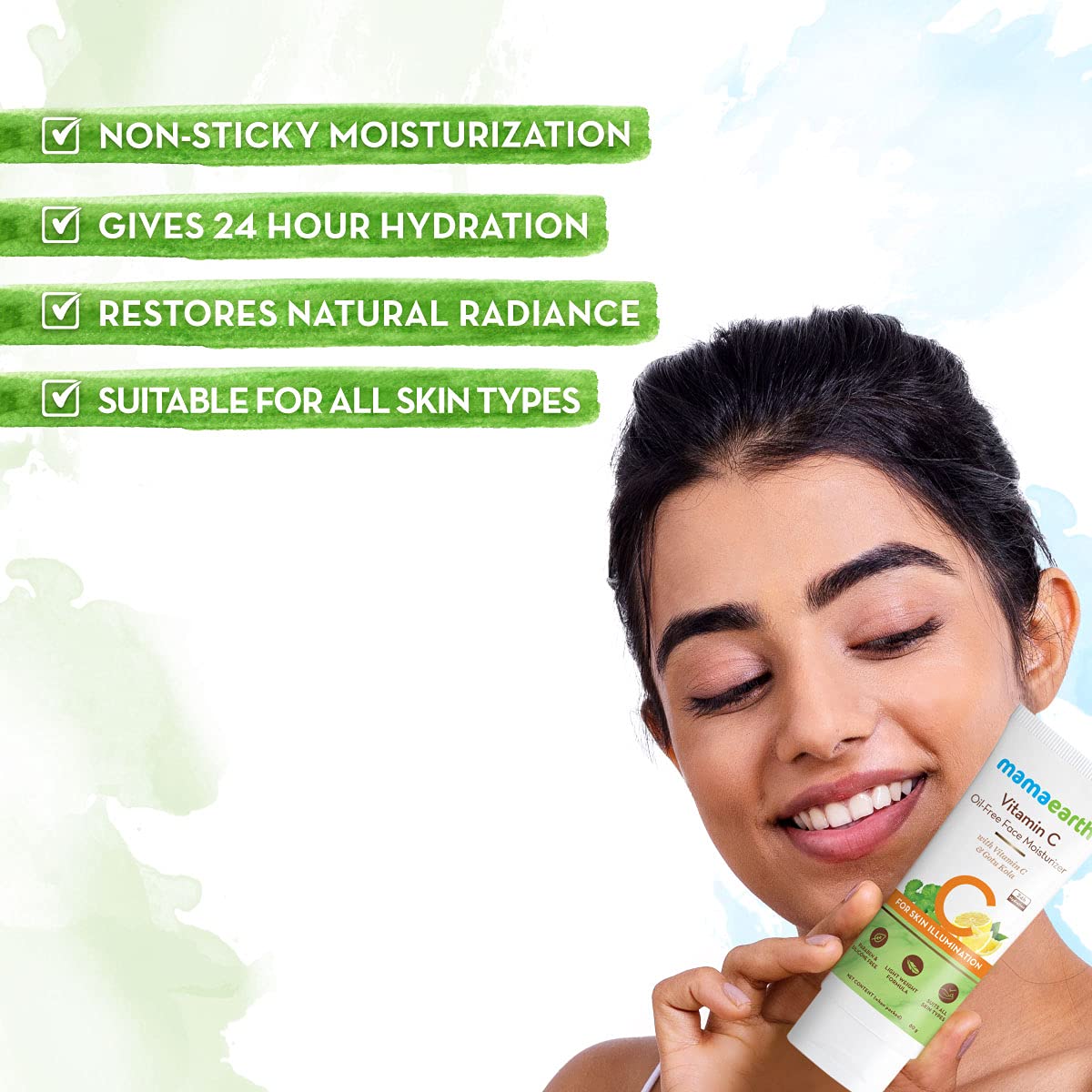Mamaearth Vitamin C Oil-Free Moisturizer: Vitamin C & Gotu Kola, 80 g