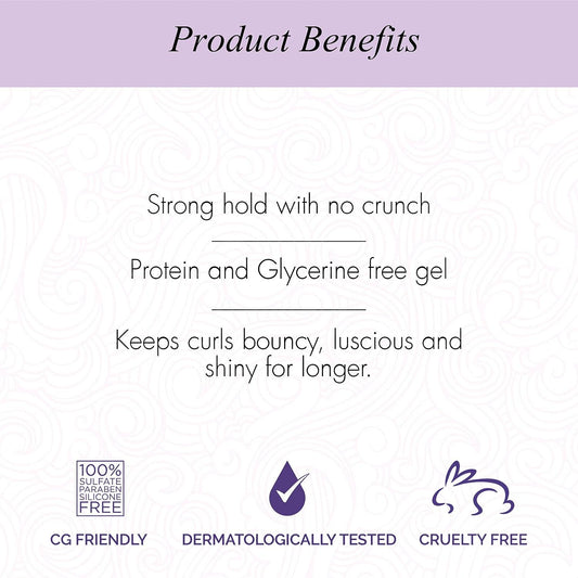 Curl Up Ultra Defining Hair Gel Strong Hold Flaxseed Hair Gel For Dry Frizzy, Wavy & Curly Hair (100ml)
