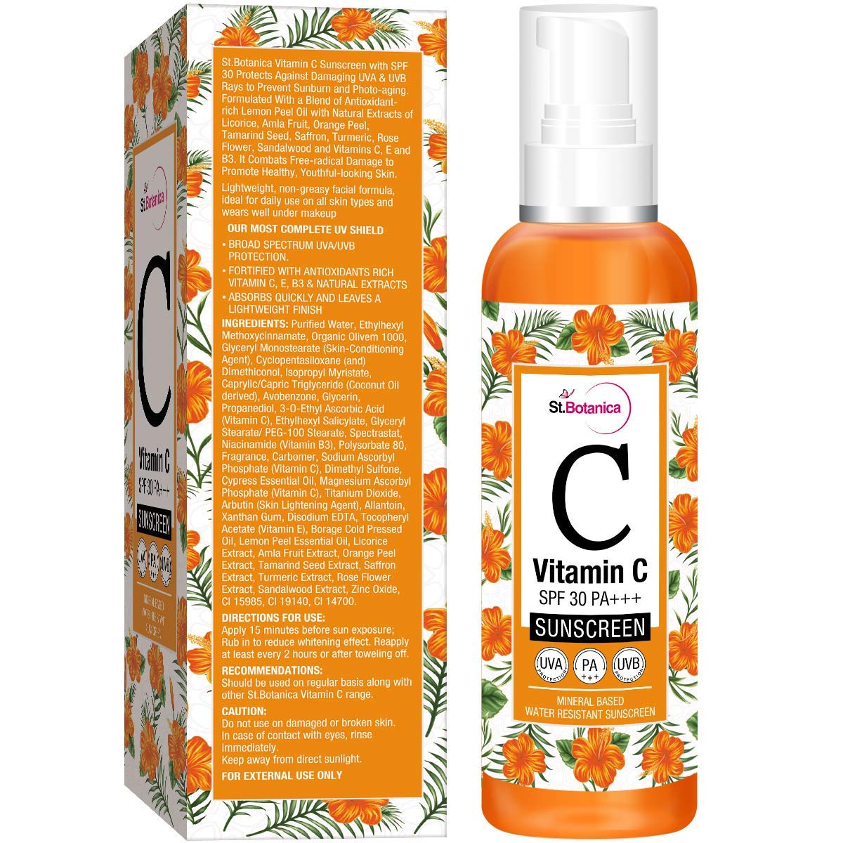 StBotanica Vitamin C Sunscreen: SPF 30 PA+++, 120 ml