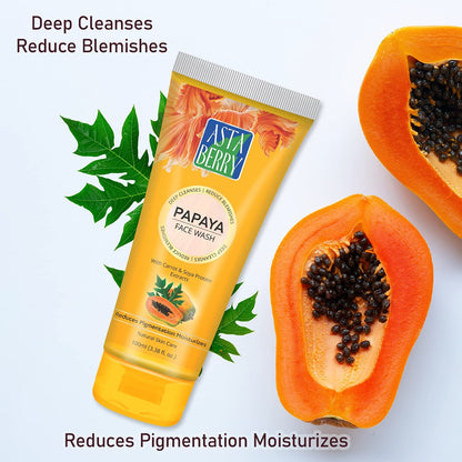 Asta Berry Papaya Face Wash: 100 g