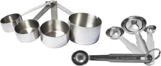 iKonbi Set of 4 Heavy Measuring Cup and 4 Measuring