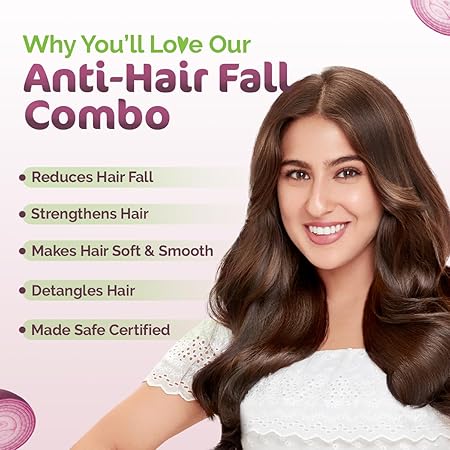 Mamaearth Onion Anti Hairfall Combo: Shampoo 250 ml + Conditioner 250 ml