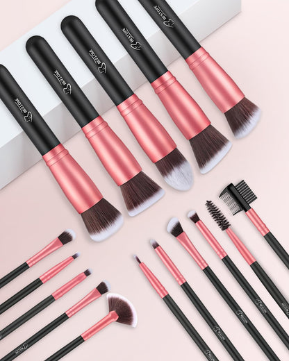 BESTOPE PRO Makeup Brushes Set: 16 Pcs