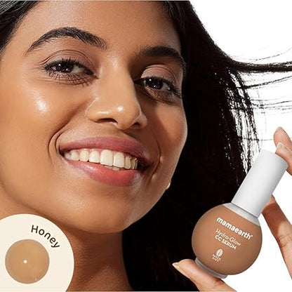 Mamaearth Hydra-Glow CC Face Serum: Vitamin C & Hyaluronic Acid, 03 Honey, 30 ml