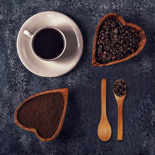 iKonbi Premium Sheesham Wooden Salt/Masala/Tea/Coeffe Spoon Set of 6 - Small Wooden