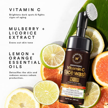 WOW Vitamin C Face Wash with Face Brush: 150 ml