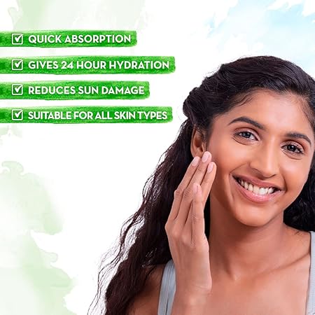 Mamaearth Ubtan Ultra Light Gel Oil-Free Moisturizer For Face, Body And Hands; With Turmeric & Saffron  200 ml