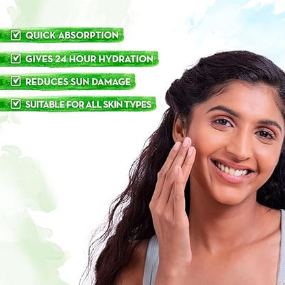Mamaearth Ubtan Ultra Light Gel Oil-Free Moisturizer For Face, Body And Hands; With Turmeric & Saffron  200 ml