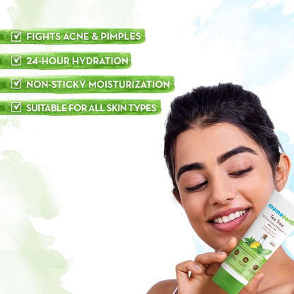 Mamaearth Tea Tree Oil-Free Moisturizer: Tea Tree & Salicylic Acid, 80 ml